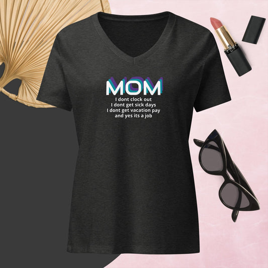 women relaxed v neck t shirt