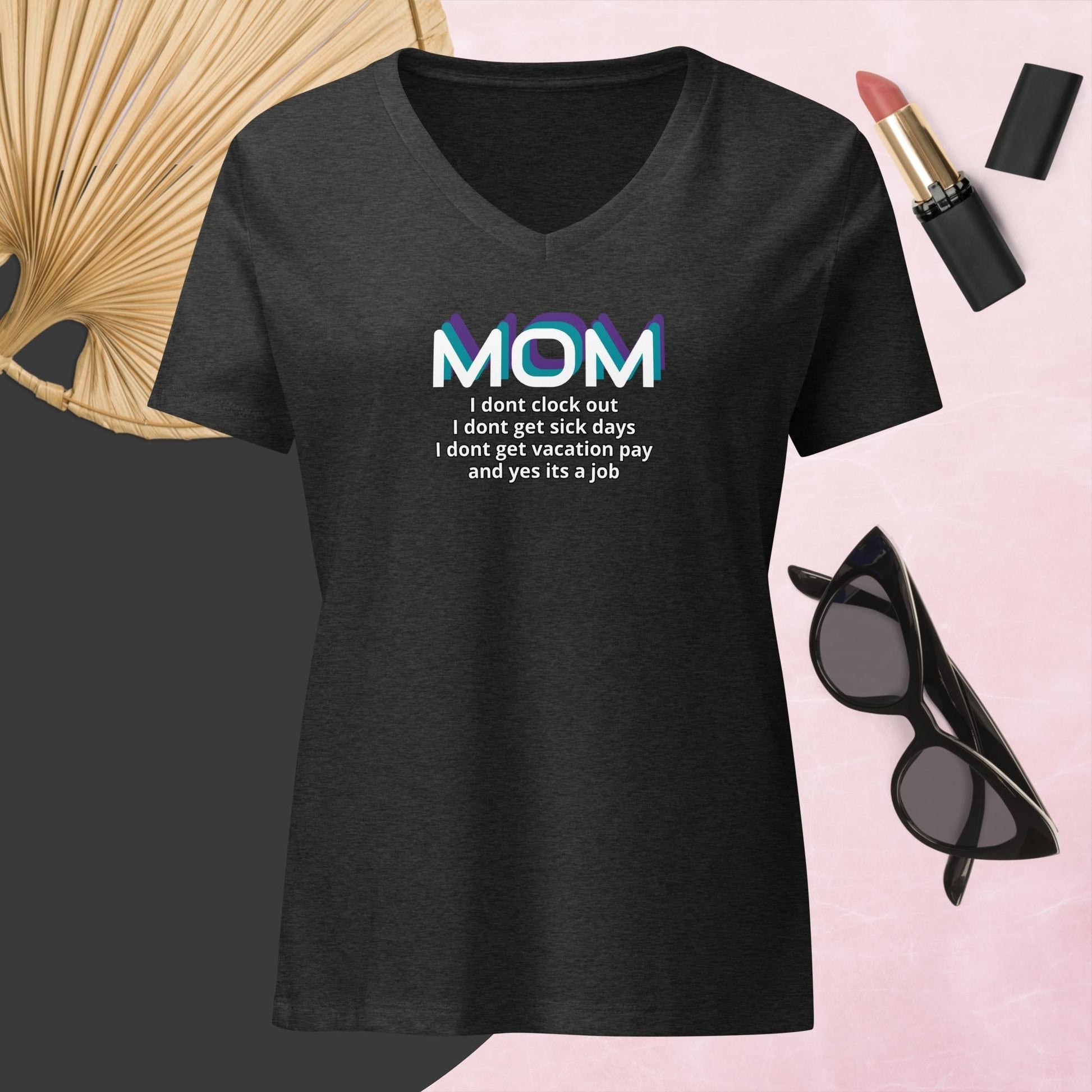 women relaxed v neck t shirt