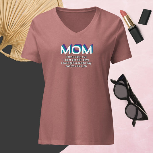 women relaxed v neck t shirt