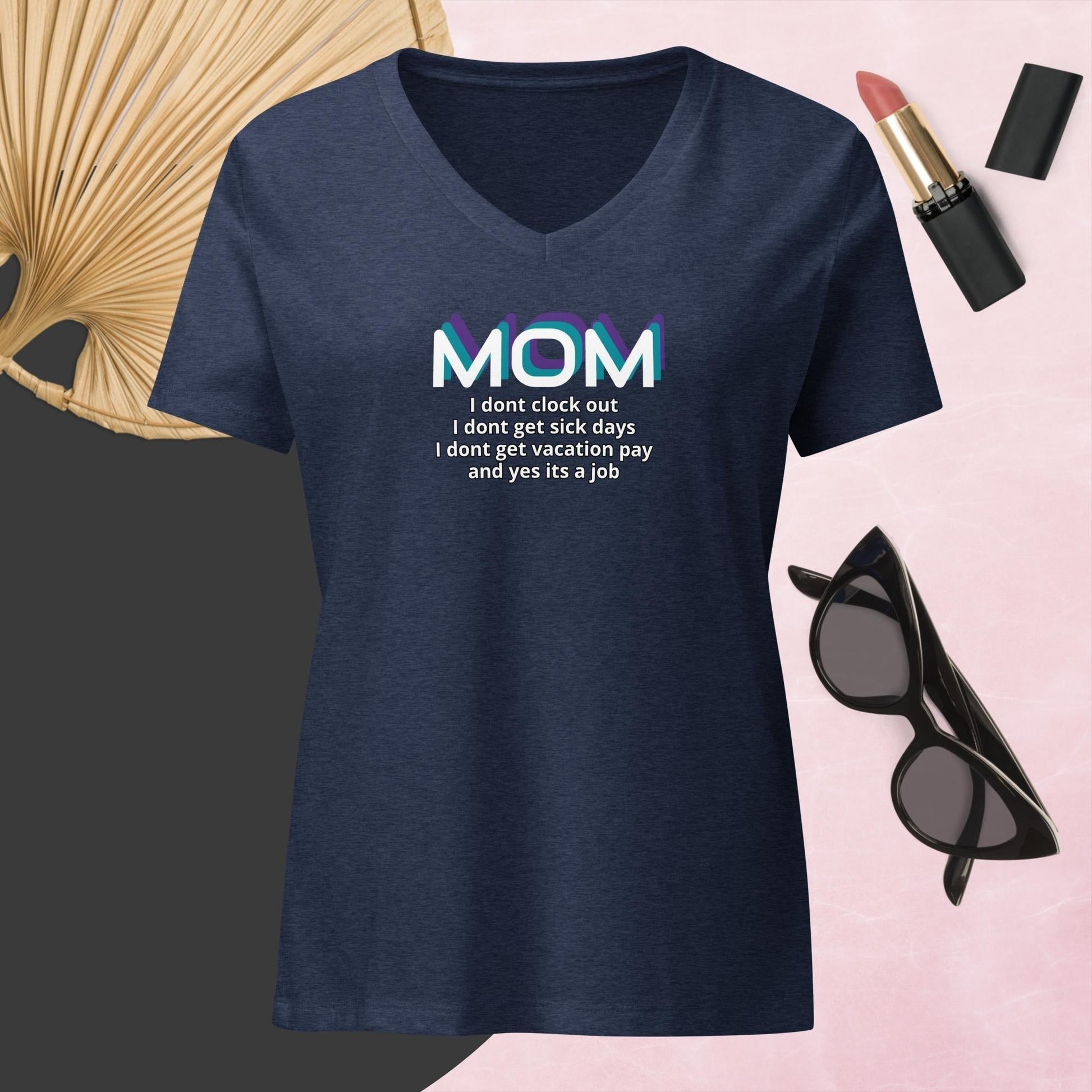 women relaxed v neck t shirt