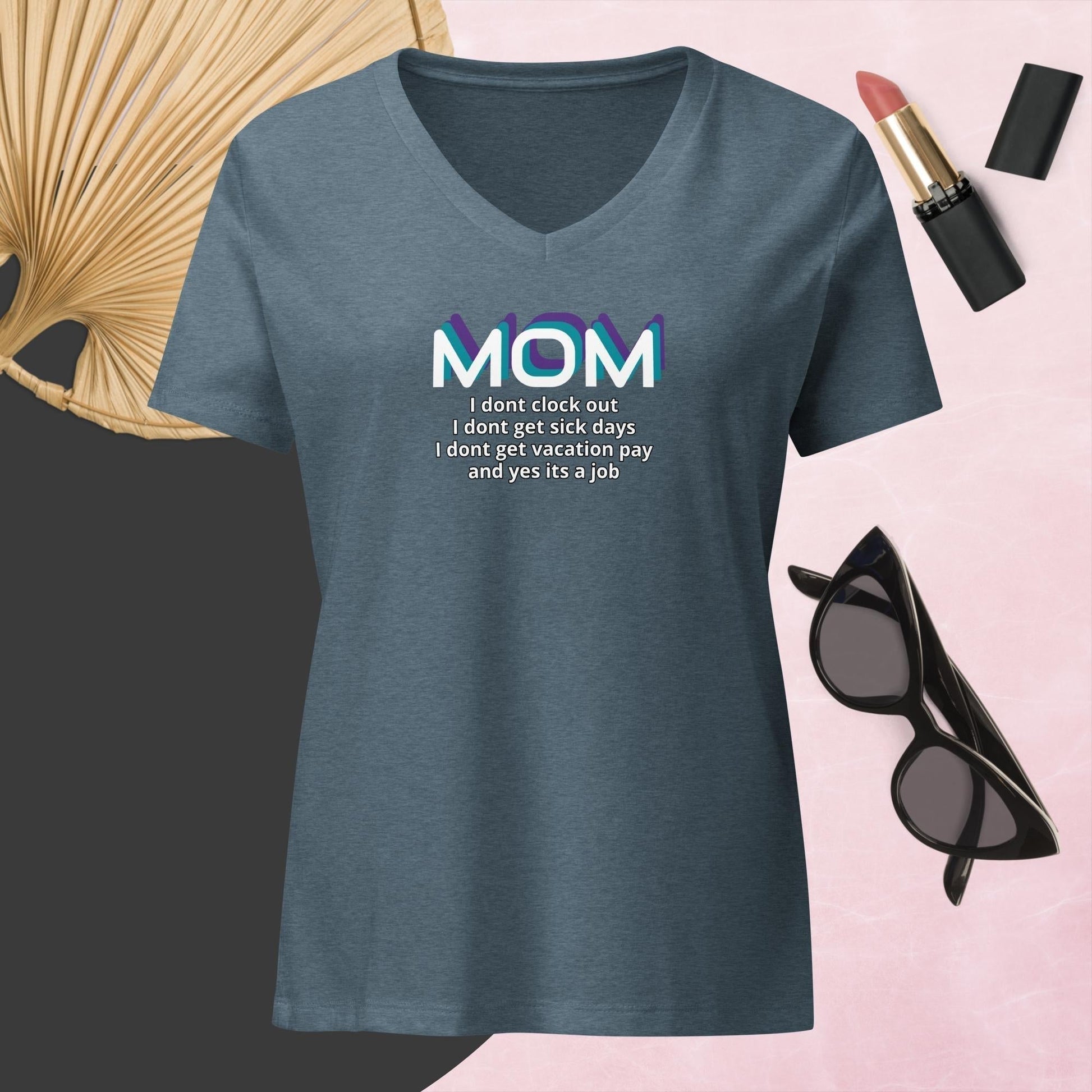 women relaxed v neck t shirt