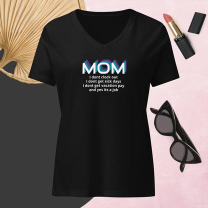 women relaxed v neck t shirt